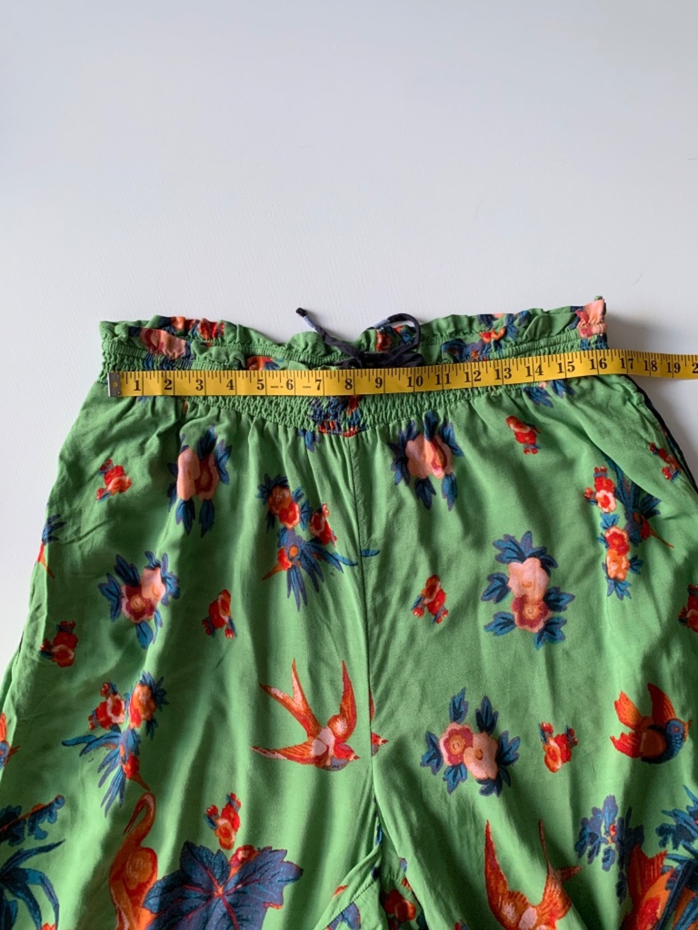 Anthropologie Sleep Pant Pajamas Lounge Hummingbirds Green Size XL - Picture 11 of 16